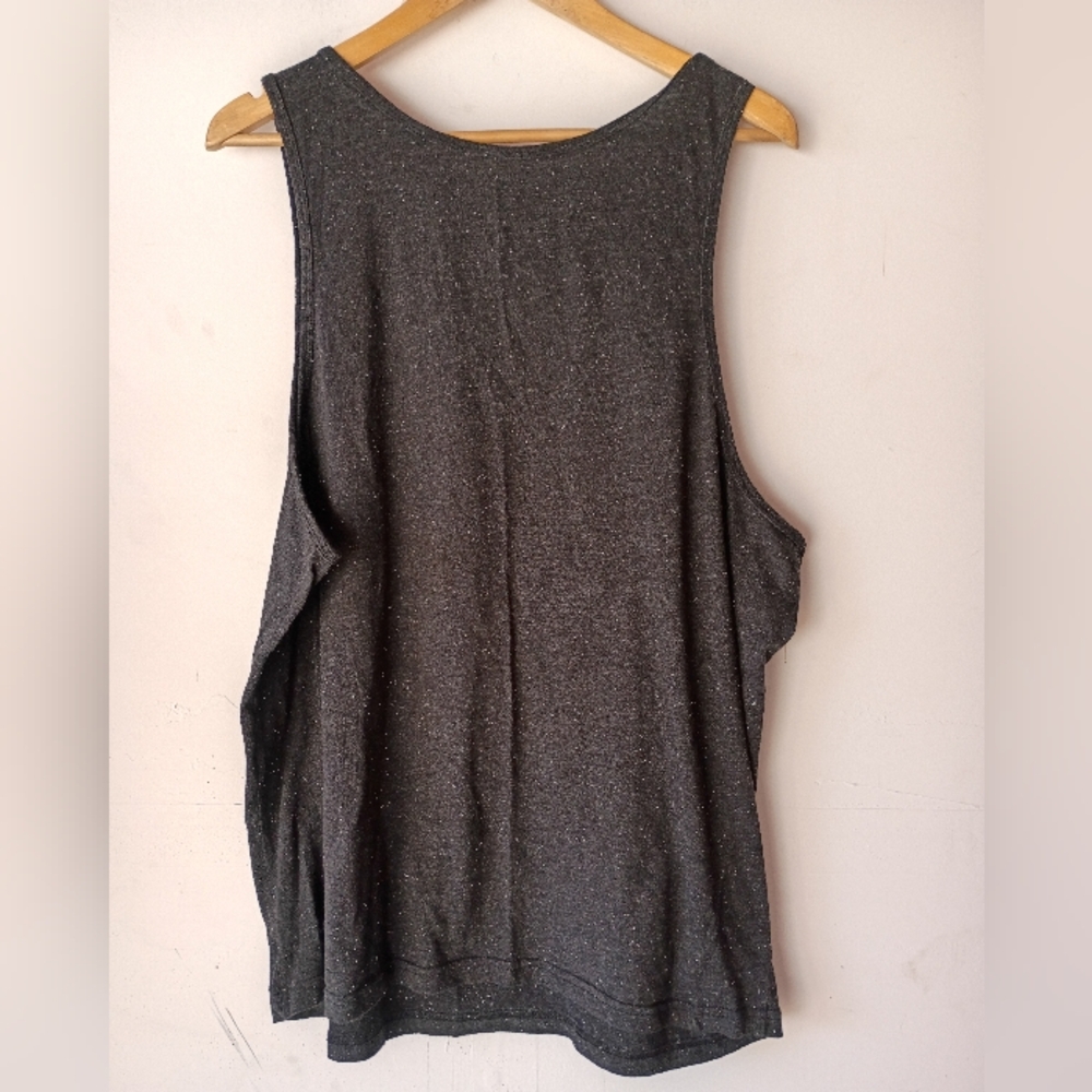 Marvel Deadpool Graphic Tank Top‎ 2X Black Speckled Sleeveless Mad Engine - Picture 6 of 6